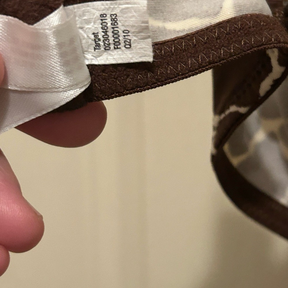 Gilligan & O'Malley Intimates Brown and White Giraffe Print Bra - 34 C - Picture 7 of 7